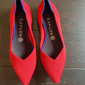 Rothy’s, The Point, Red, size 8.5, used and in great condition!
